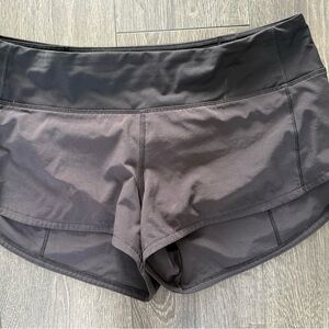 Lululemon Athletica Black Athletic Shorts with Layered Design